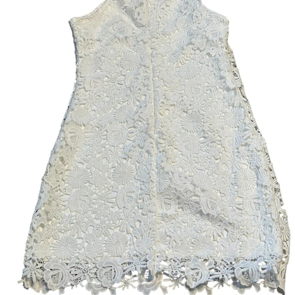 Lulus NWT Womens L white lace covered halter dress
